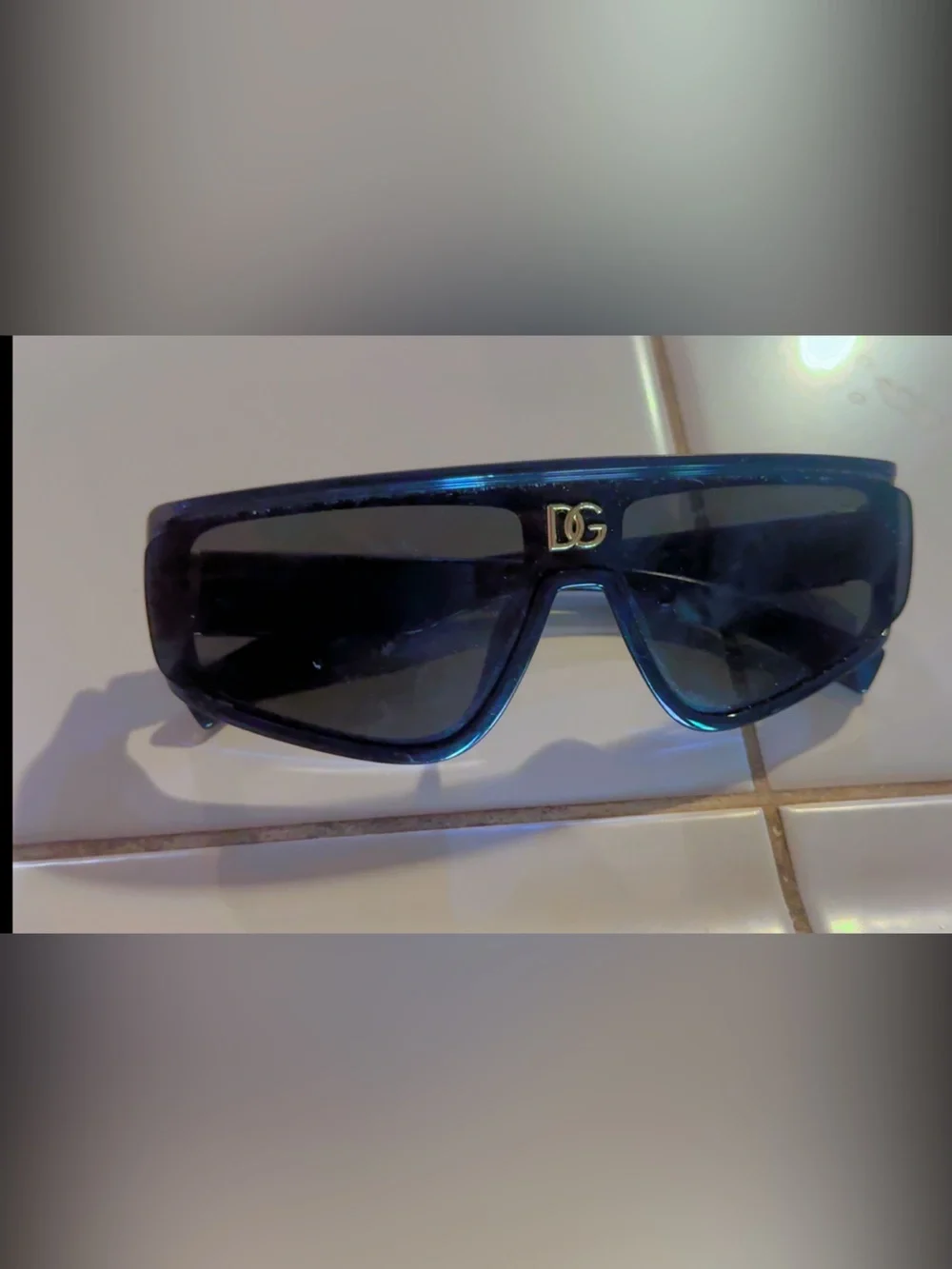 Authentic Dolce & Gabbana Black Wrap Sunglasses for Men, but they’re Unisex.